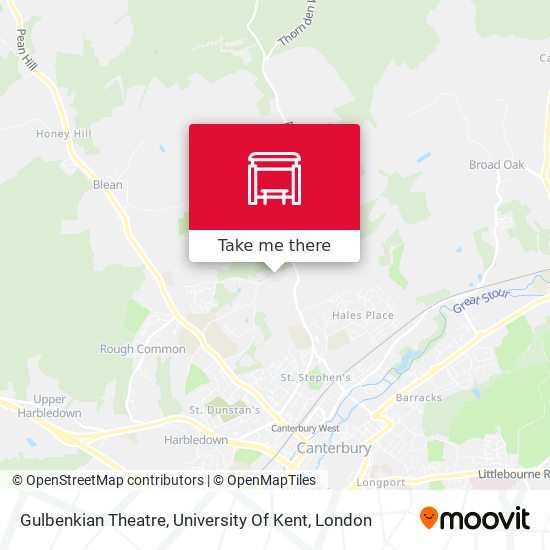 Gulbenkian Theatre, University Of Kent map