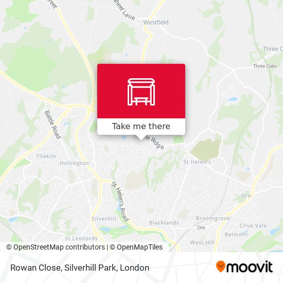Rowan Close, Silverhill Park map