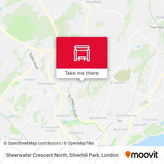Sheerwater Crescent North, Silverhill Park map