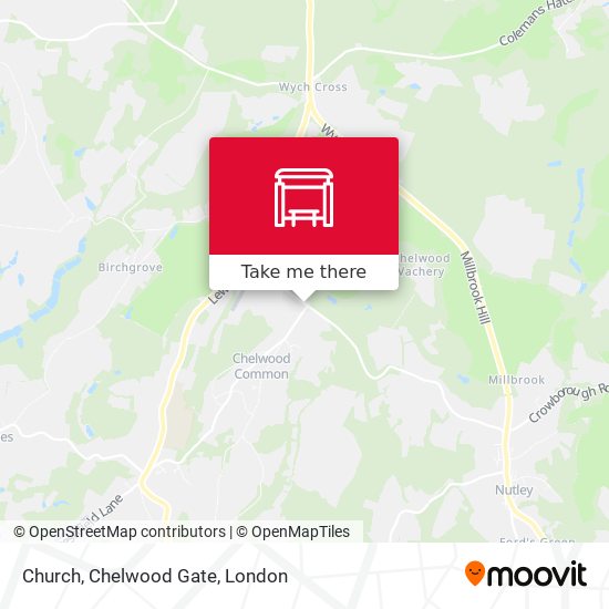 Church, Chelwood Gate map