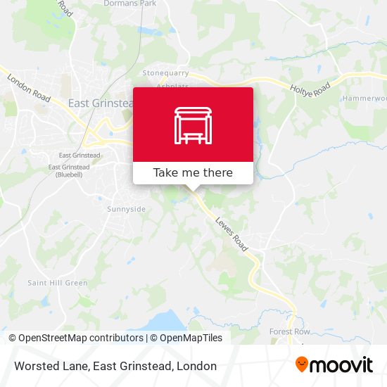 Worsted Lane, East Grinstead map