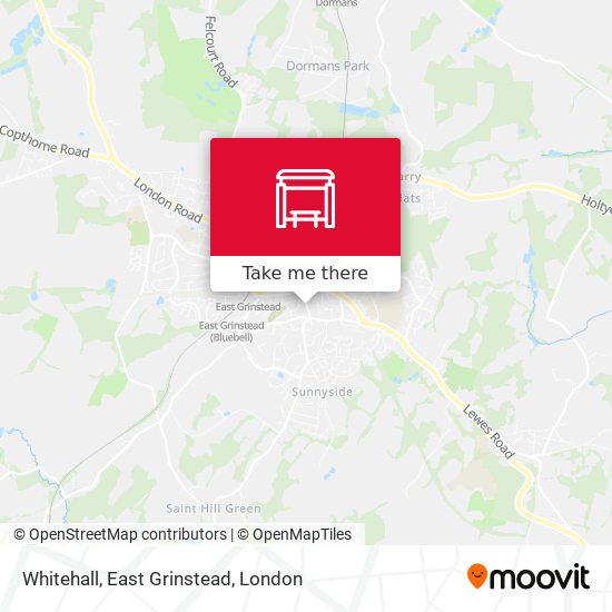 Whitehall, East Grinstead map