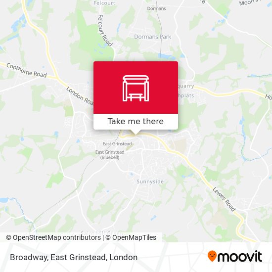 Broadway, East Grinstead map
