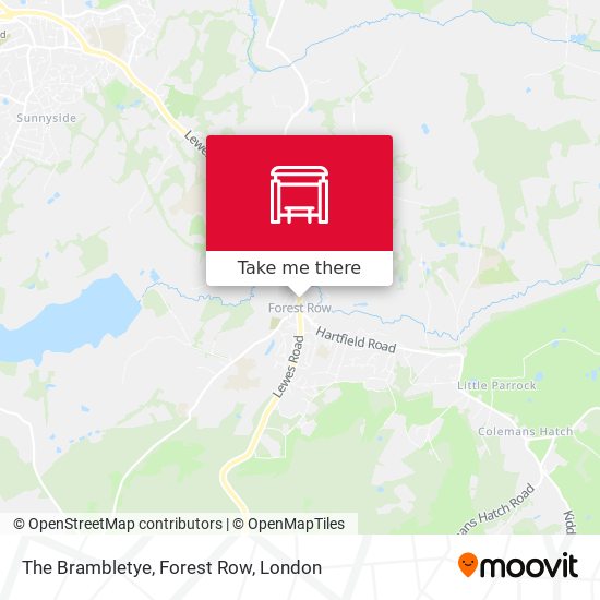 The Brambletye, Forest Row map