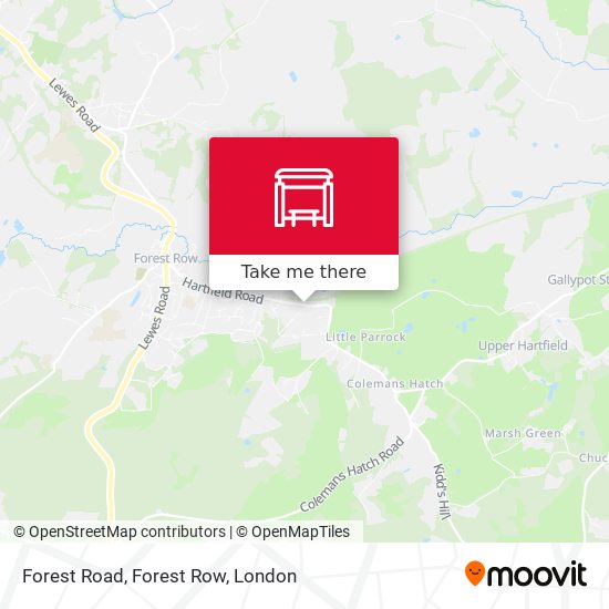 Forest Road, Forest Row map