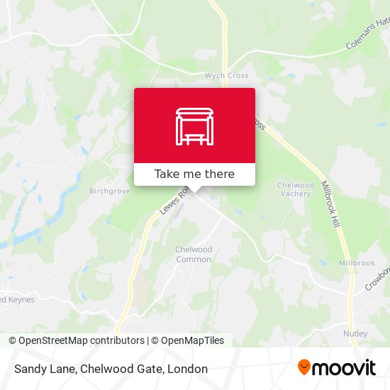 Sandy Lane, Chelwood Gate map
