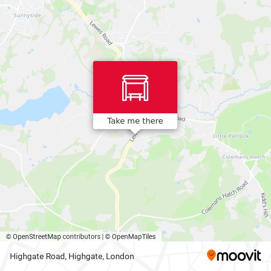 Highgate Road, Highgate map
