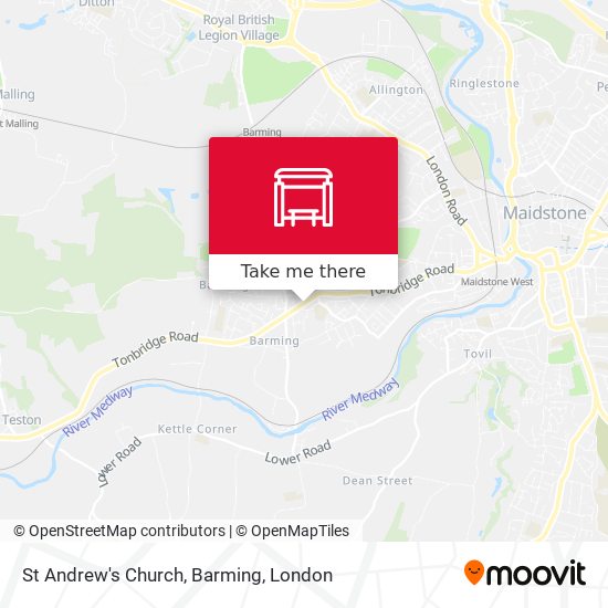 St Andrew's Church, Barming map