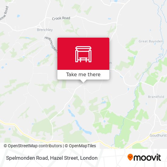 Spelmonden Road, Hazel Street map