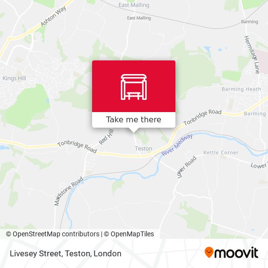 Livesey Street, Teston map