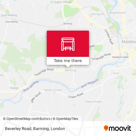 Beverley Road, Barming map