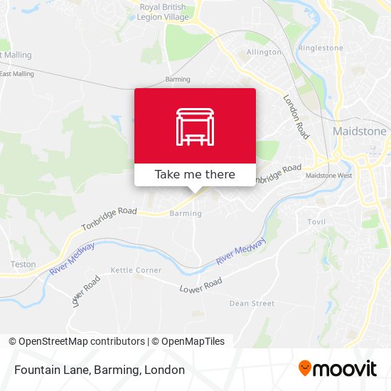 Fountain Lane, Barming map