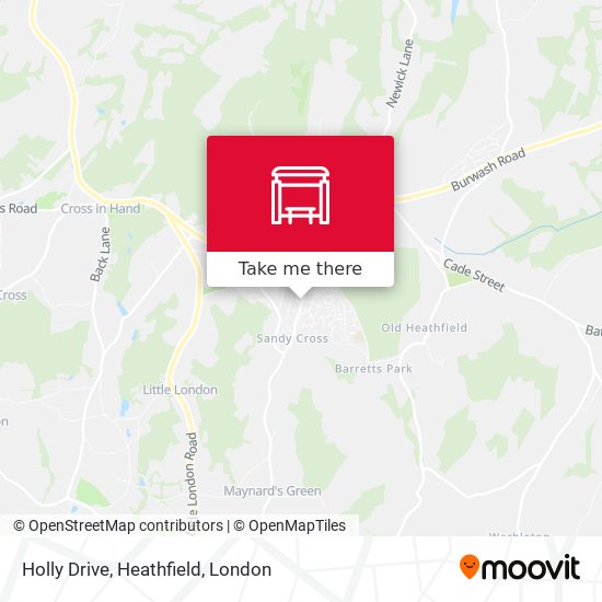 Holly Drive, Heathfield map