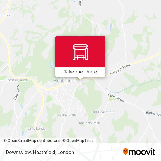 Downsview, Heathfield map