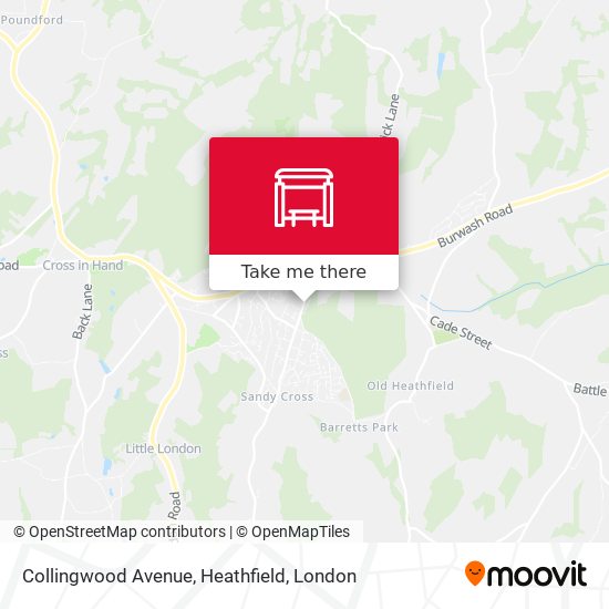 Collingwood Avenue, Heathfield map