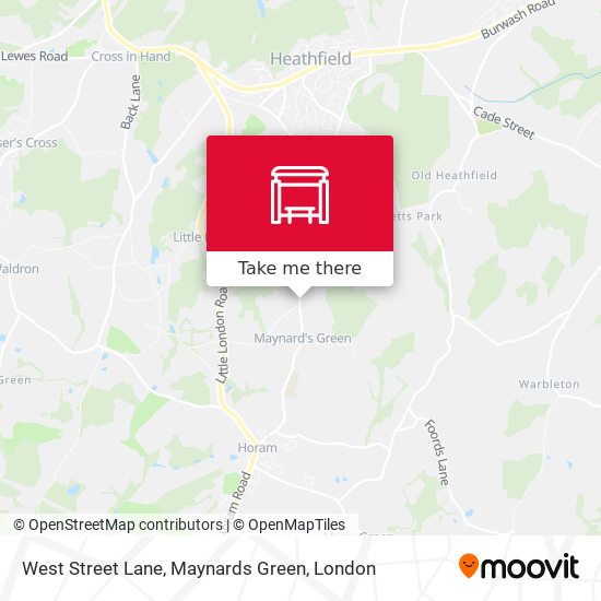 West Street Lane, Maynards Green map