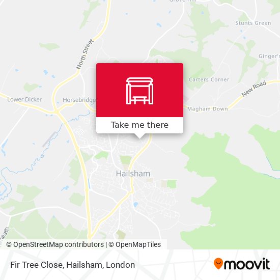 Fir Tree Close, Hailsham map