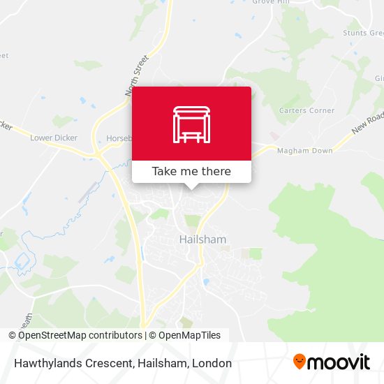 Hawthylands Crescent, Hailsham map
