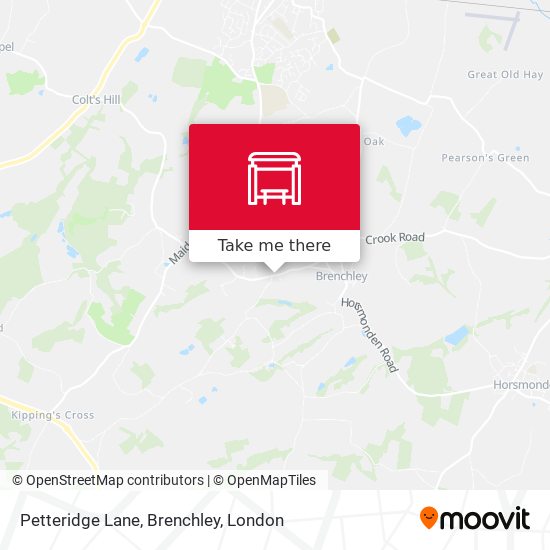 Petteridge Lane, Brenchley map