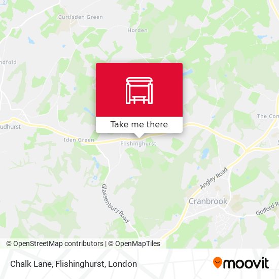 Chalk Lane, Flishinghurst map