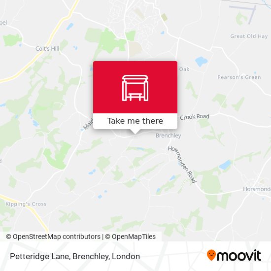 Petteridge Lane, Brenchley map