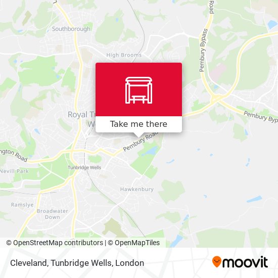 Cleveland, Tunbridge Wells map