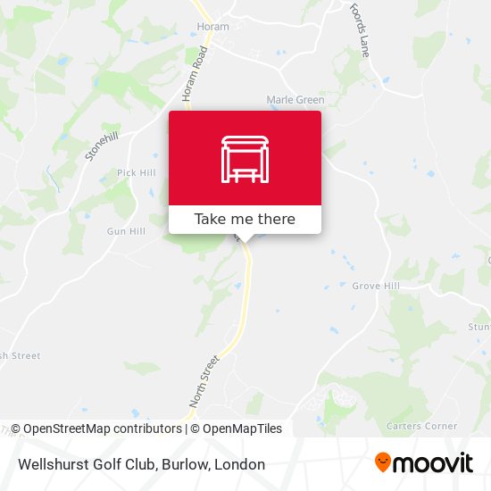 Wellshurst Golf Club, Burlow map