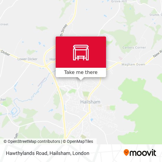 Hawthylands Road, Hailsham map