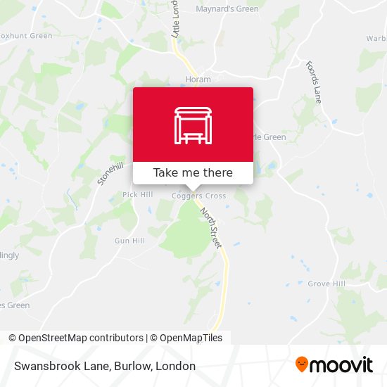 Swansbrook Lane, Burlow map