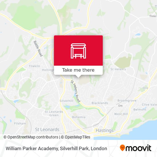 William Parker Academy, Silverhill Park map