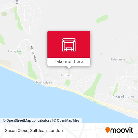 Saxon Close, Saltdean map