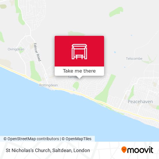 St Nicholas's Church, Saltdean map