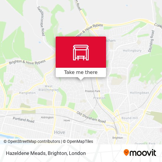 Hazeldene Meads, Brighton map