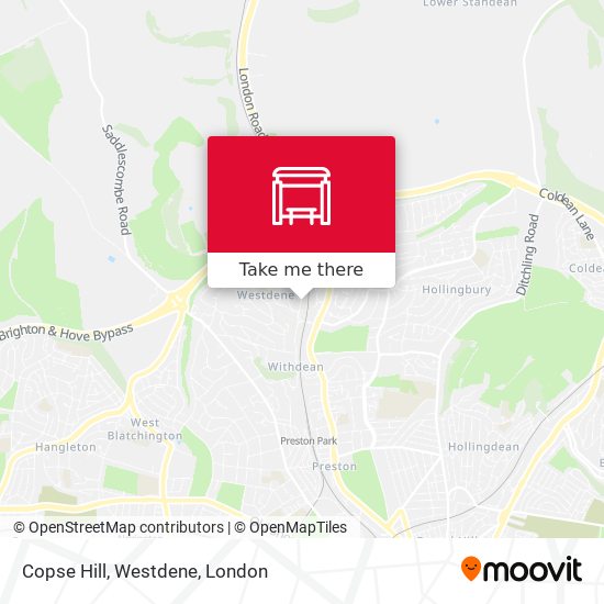 Copse Hill, Westdene map