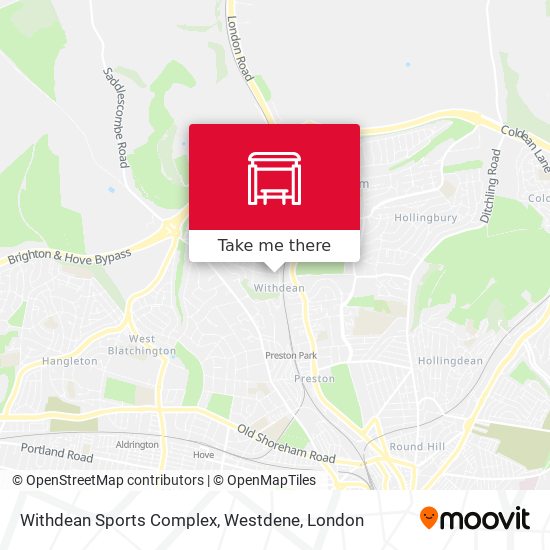 Withdean Sports Complex, Westdene map