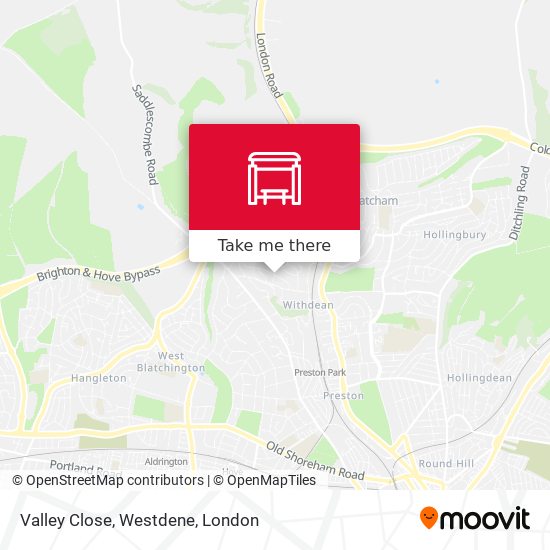 Valley Close, Westdene map