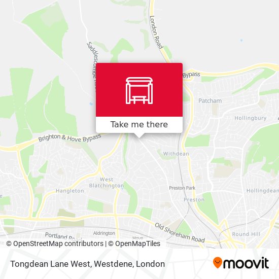 Tongdean Lane West, Westdene map