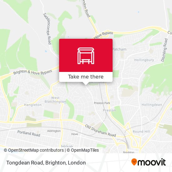 Tongdean Road, Brighton map
