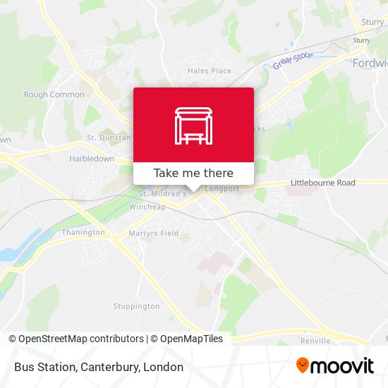 Bus Station, Canterbury map
