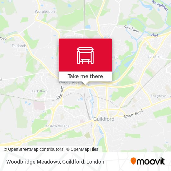 Woodbridge Meadows, Guildford map