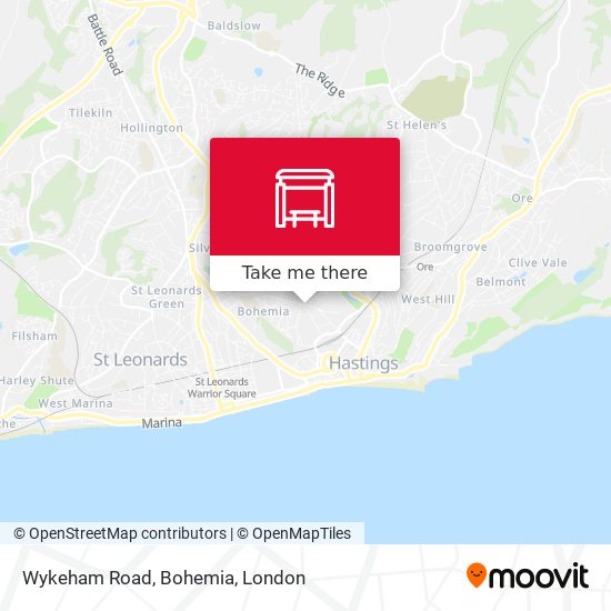 Wykeham Road, Bohemia map