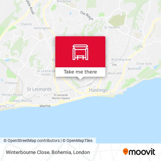 Winterbourne Close, Bohemia map