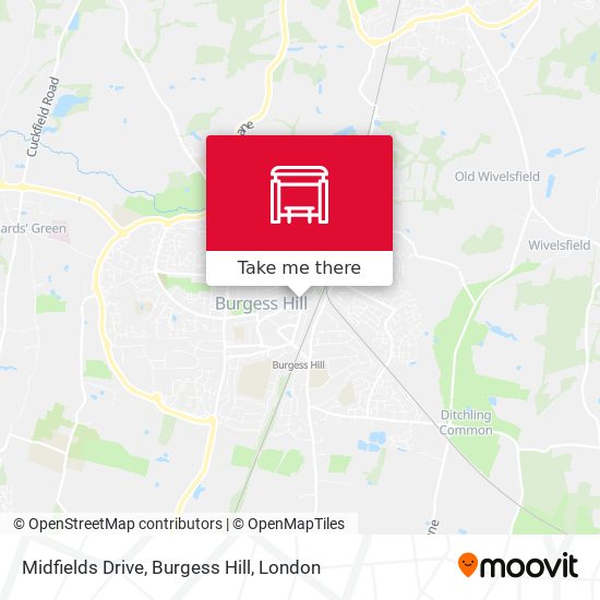 Midfields Drive, Burgess Hill map