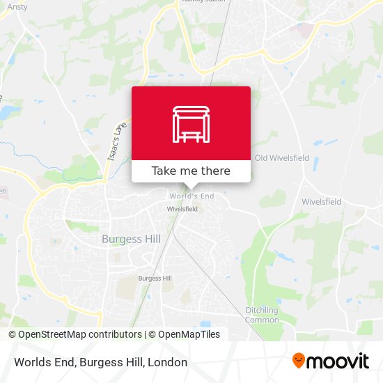 Worlds End, Burgess Hill map