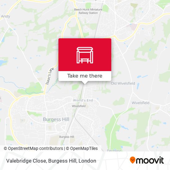 Valebridge Close, Burgess Hill map