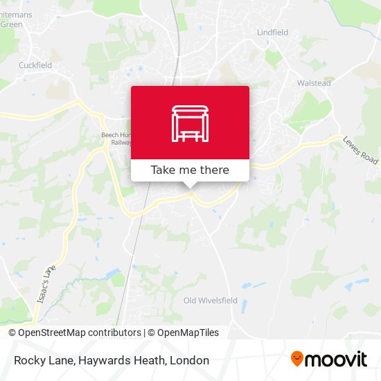 Rocky Lane, Haywards Heath map