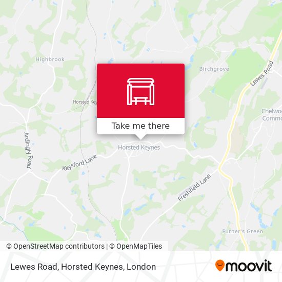 Lewes Road, Horsted Keynes map