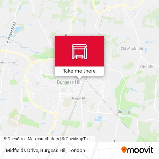 Midfields Drive, Burgess Hill map