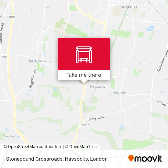 Stonepound Crossroads, Hassocks map