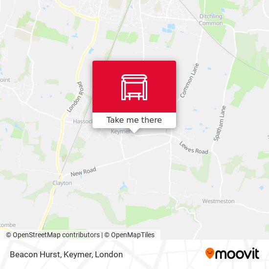 Beacon Hurst, Keymer map